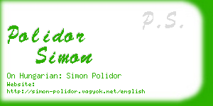 polidor simon business card